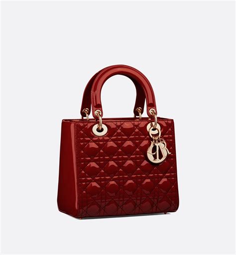 lady dior bag red.